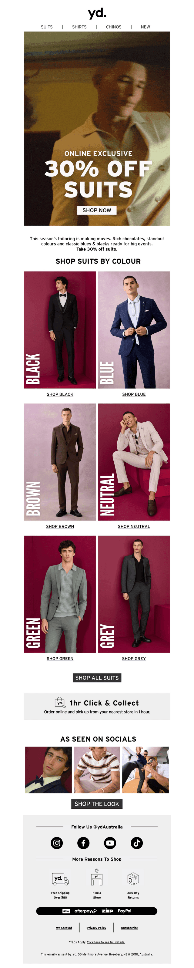 30% Off Suits | Online Exclusive