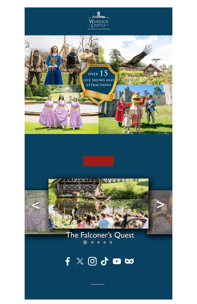 Warwick Castle email from Tue, Mar 24, 2026