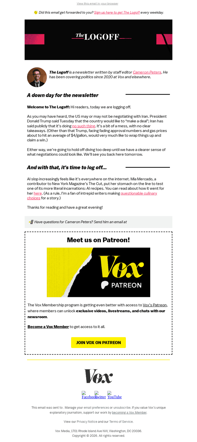 Vox email from Tue, Mar 24, 2026