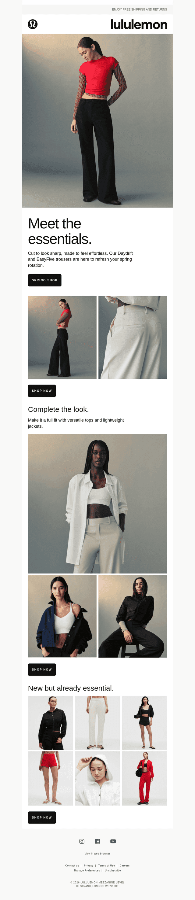 lululemon email from Wed, Mar 25, 2026