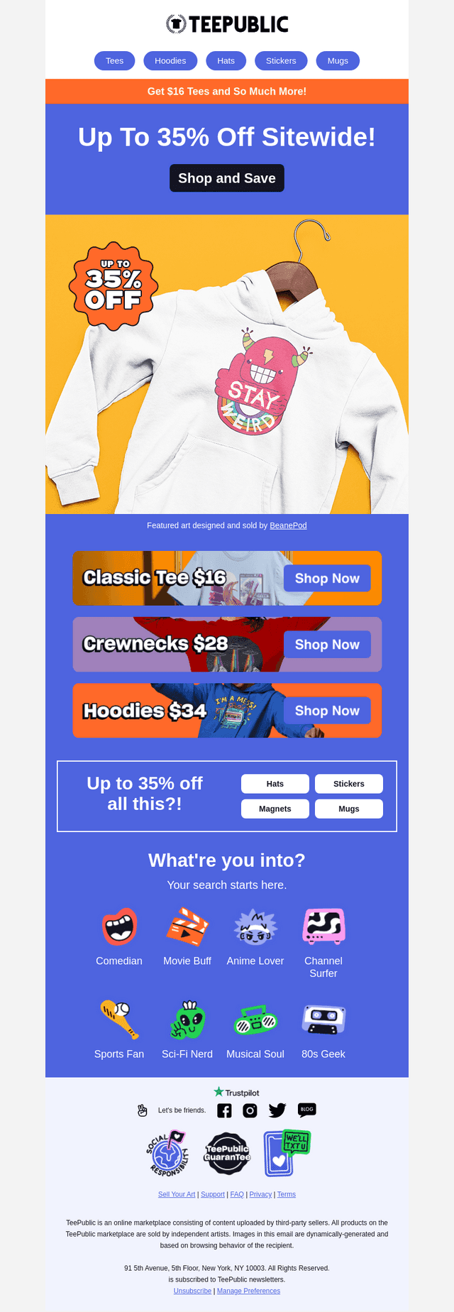 $16 tees + up to 35% off⚡