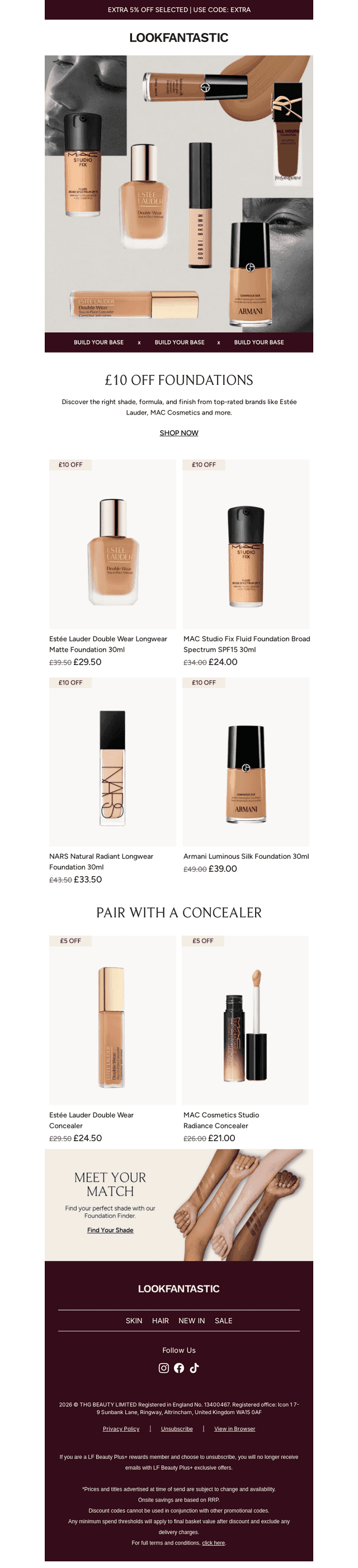 Estée Lauder: £10 Off Foundation