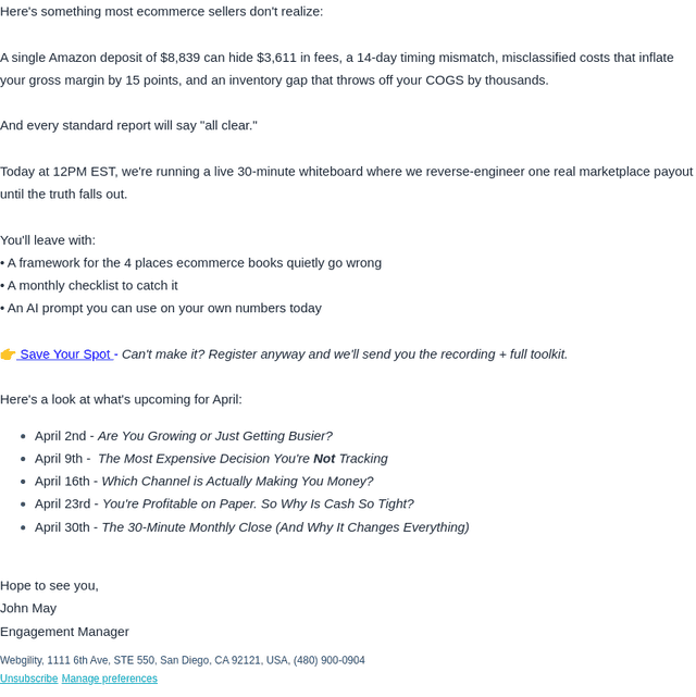 Webgility email from Thu, Mar 26, 2026