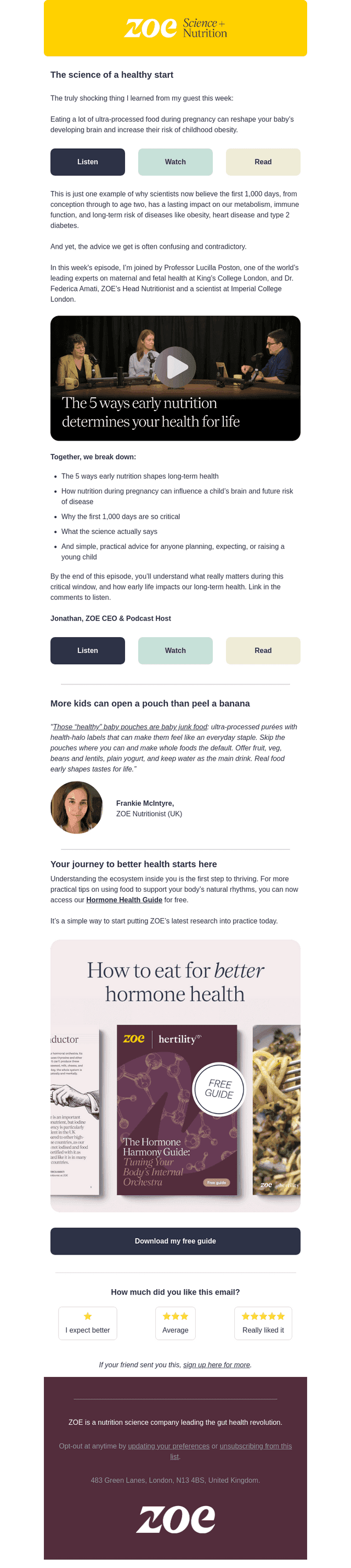 Zoe email from Thu, Mar 26, 2026