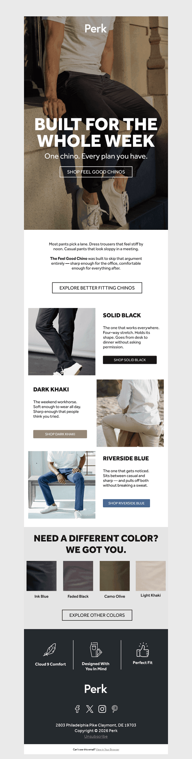One Chino. Every Plan You Have.