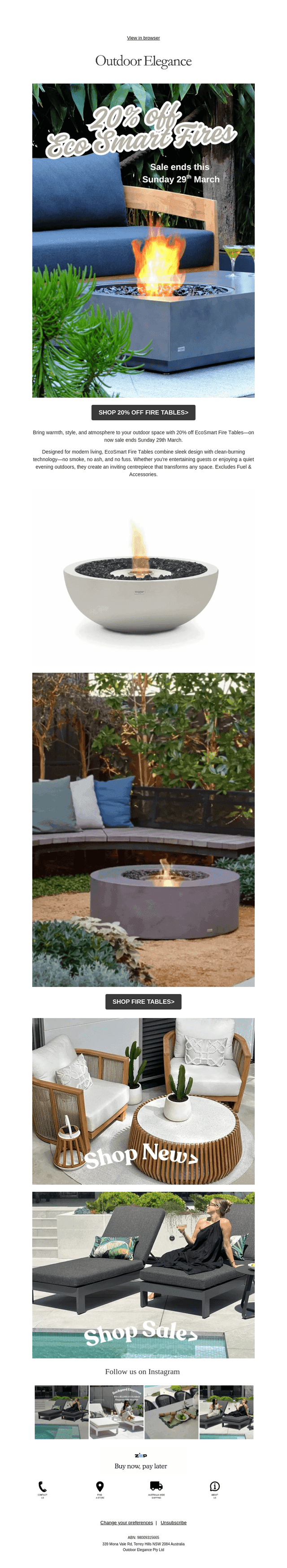 🔥 20% off fire tables !