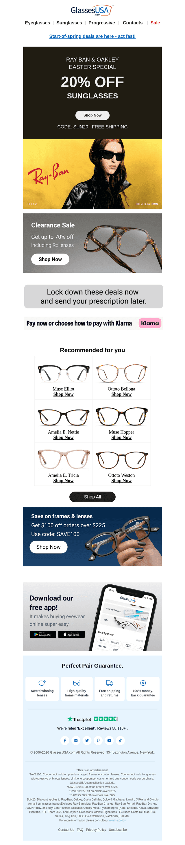 Glasses USA email from Fri, Mar 27, 2026
