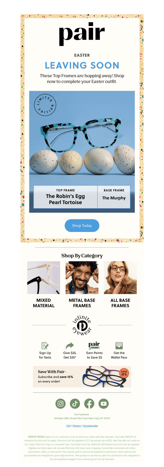 Pair Eyewear email from Fri, Mar 27, 2026