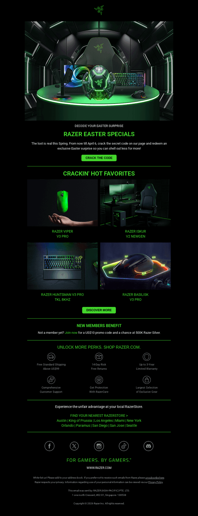 Razer email from Fri, Mar 27, 2026