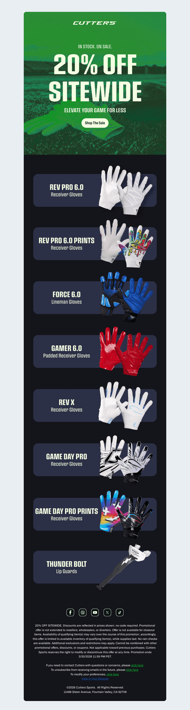Elevate Your Game For Less—20% Off Sitewide