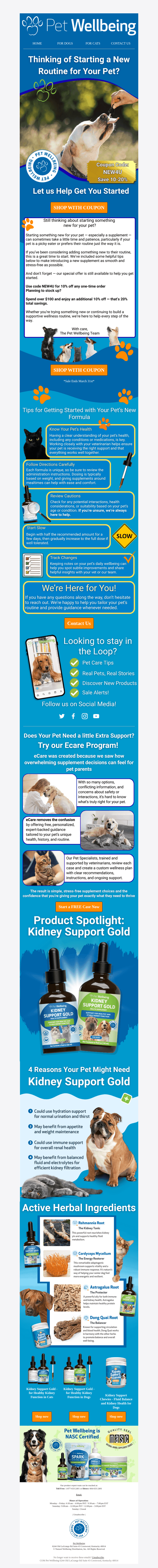 Starting something new for your pet?