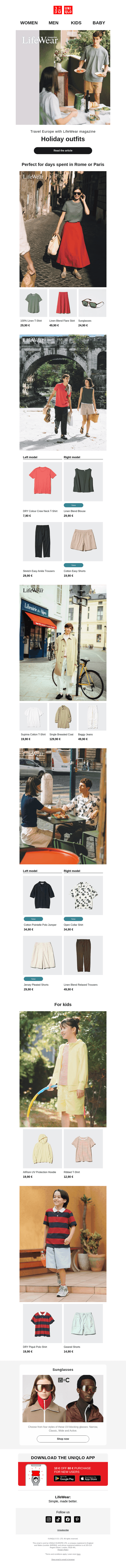 UNIQLO email from Sat, Mar 28, 2026
