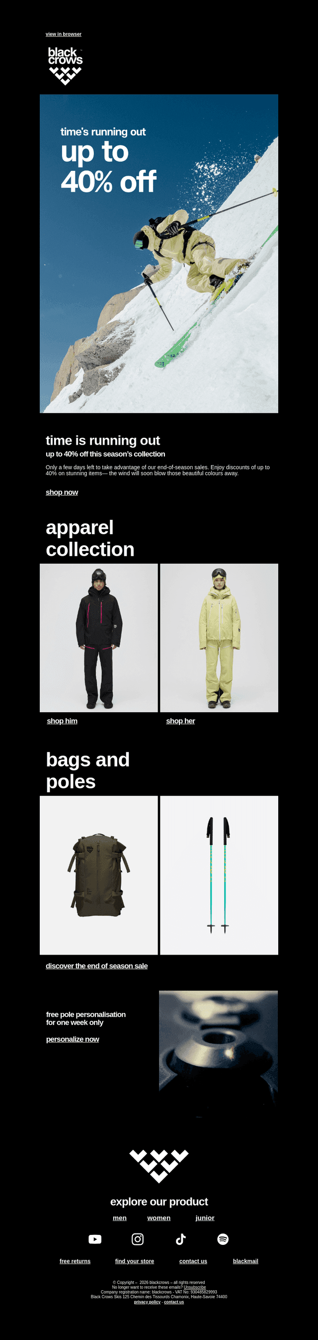 up to 40% off this season’s collection