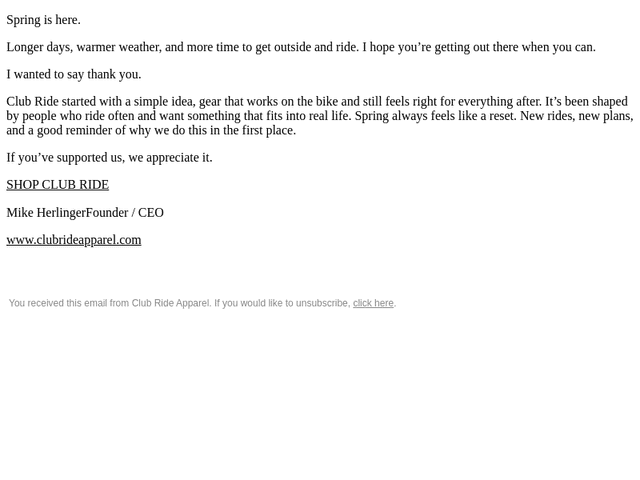 A Note From The Founder