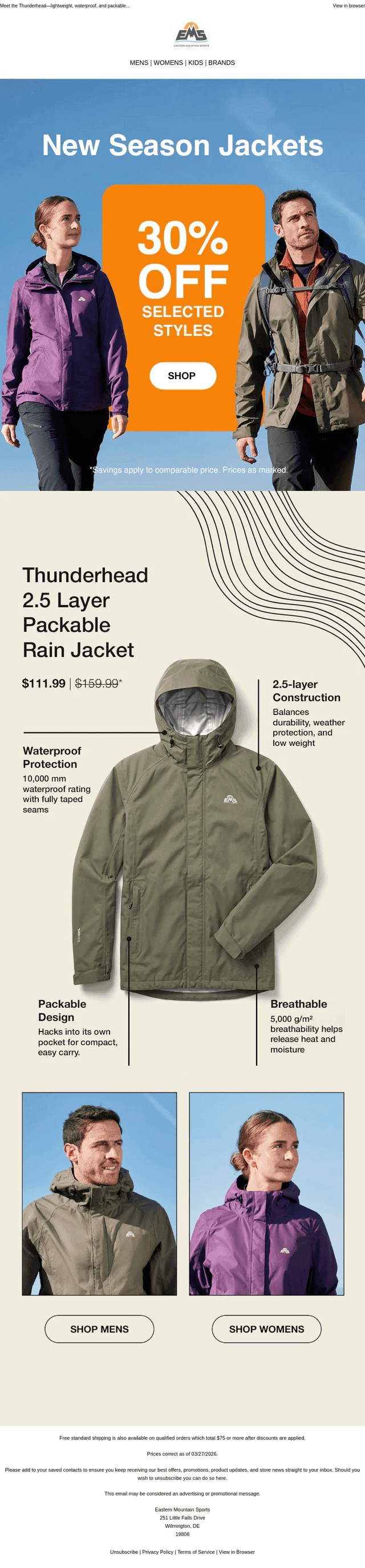 30% Off New Season Jackets