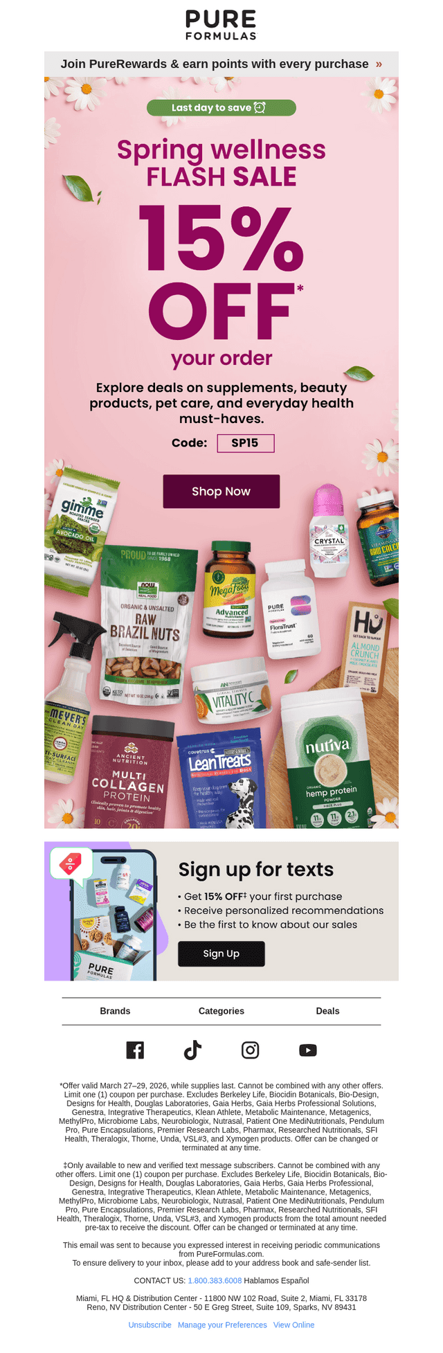 PureFormulas email from Sun, Mar 29, 2026