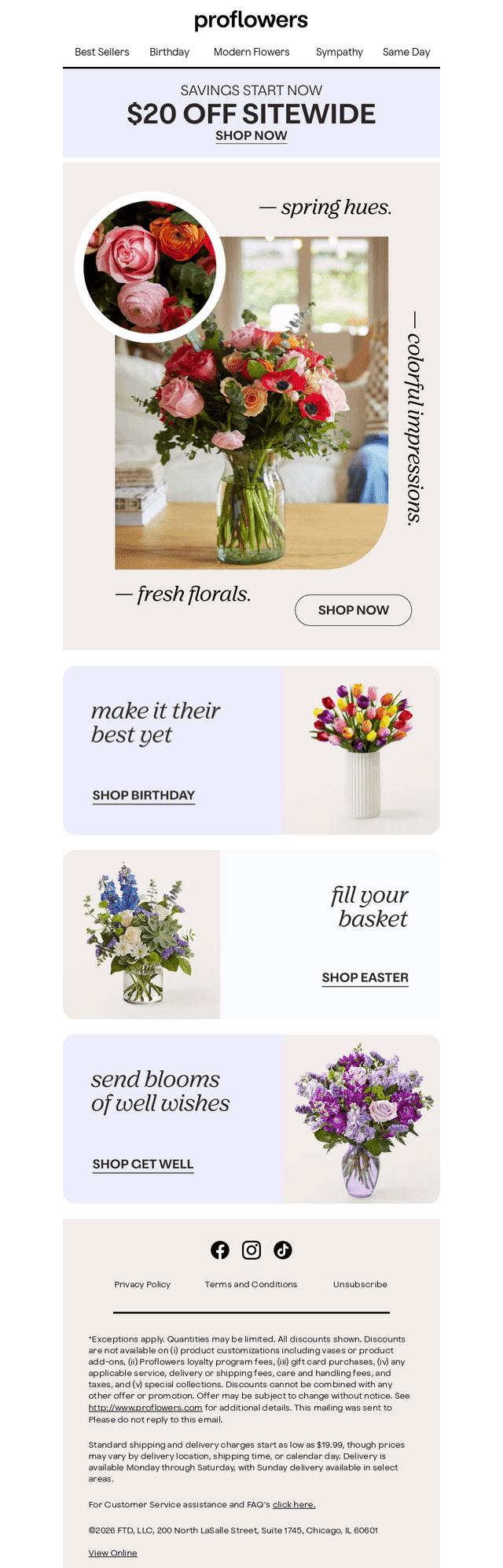 ProFlowers email from Mon, Mar 30, 2026