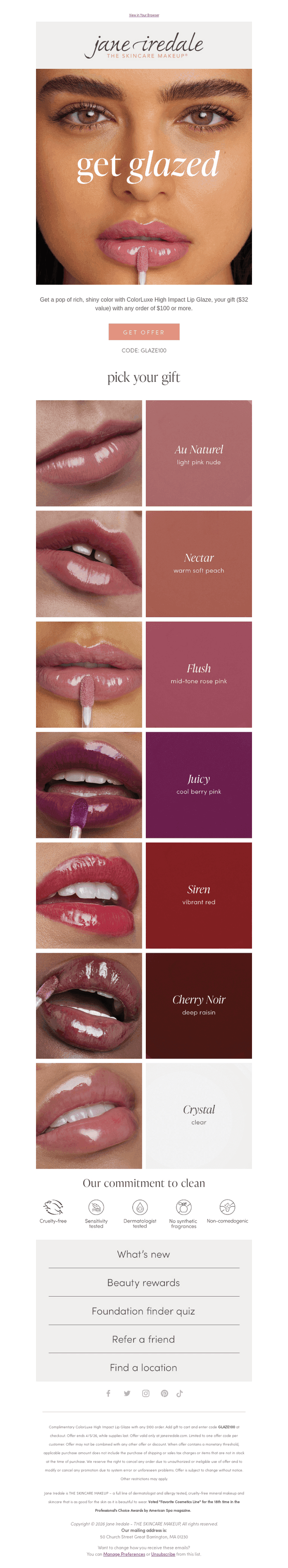 Free full-size lip glaze inside!
