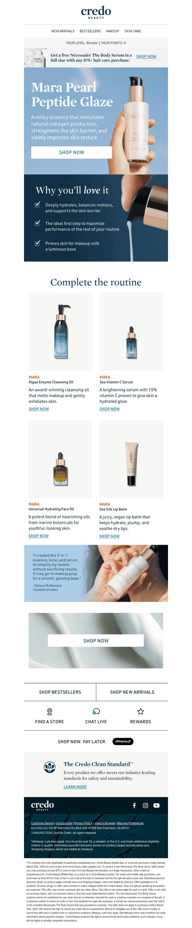 Credo Beauty email from Mon, Mar 30, 2026