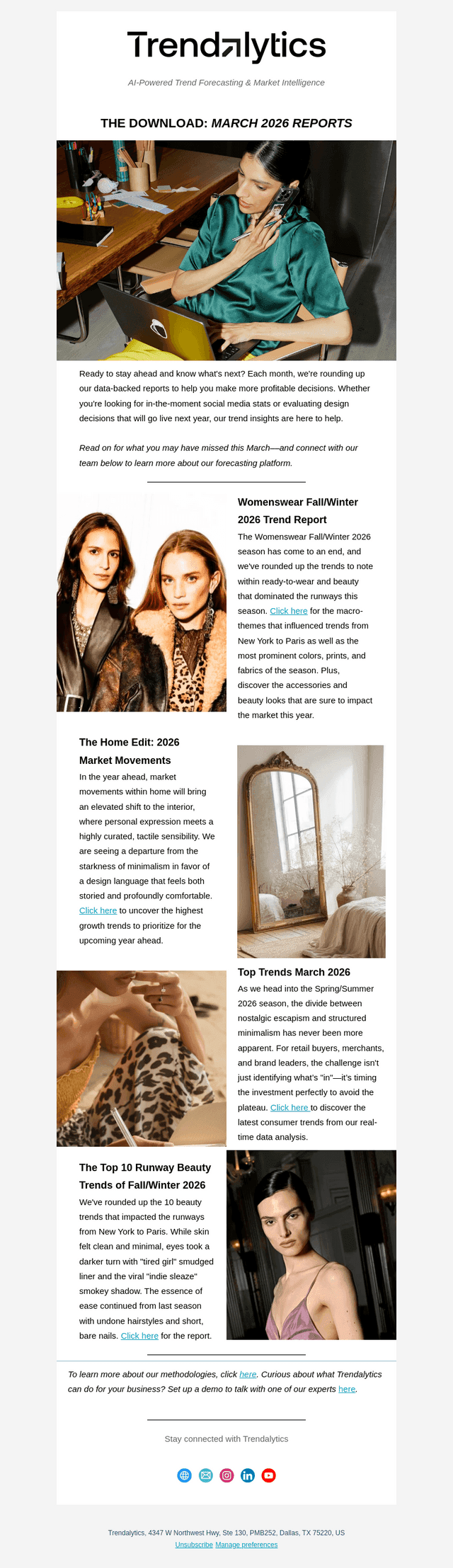 Trendalytics Innovation Labs email from Mon, Mar 30, 2026