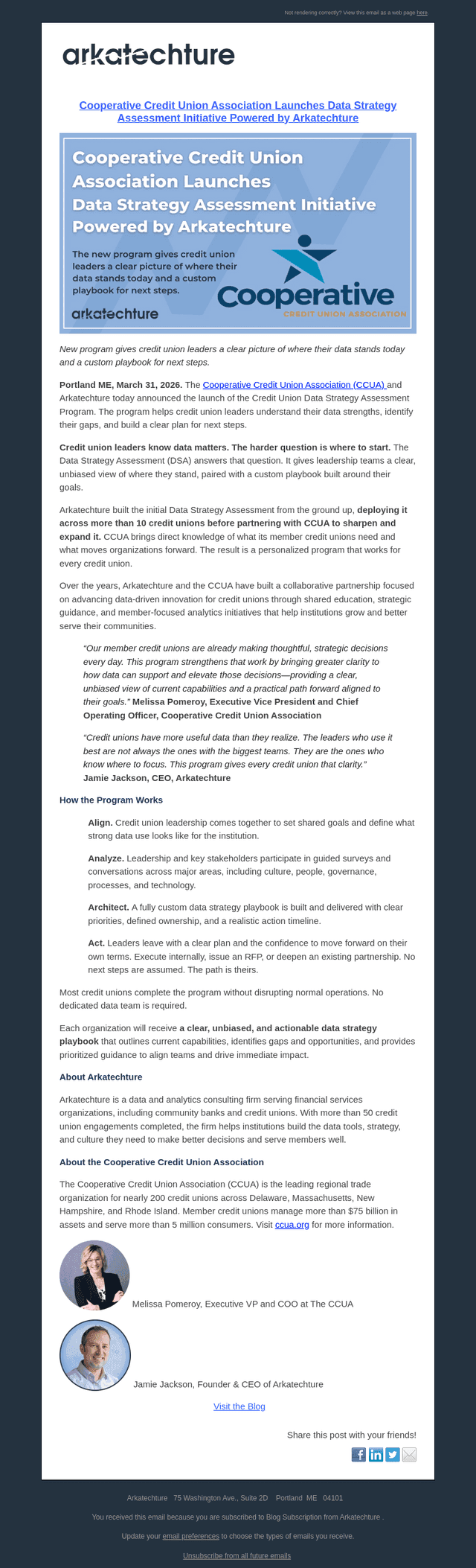 Arkatechture email from Mon, Mar 30, 2026