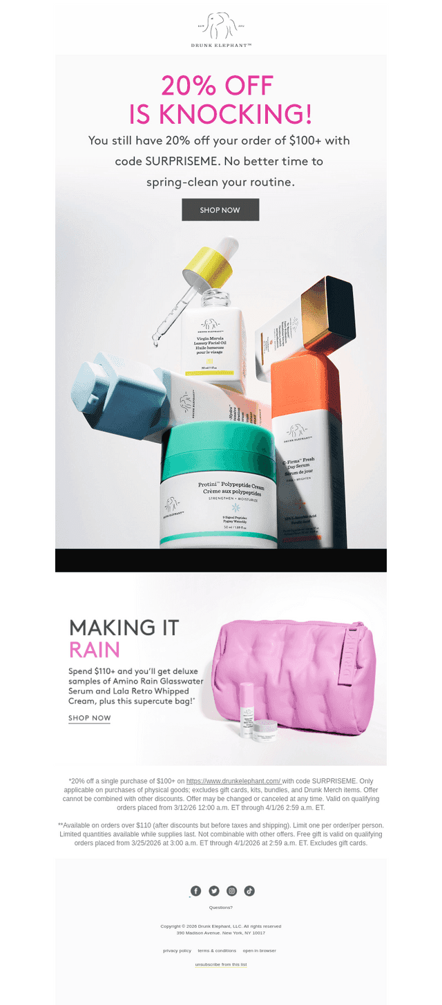 Once more with feeling: 20% off!