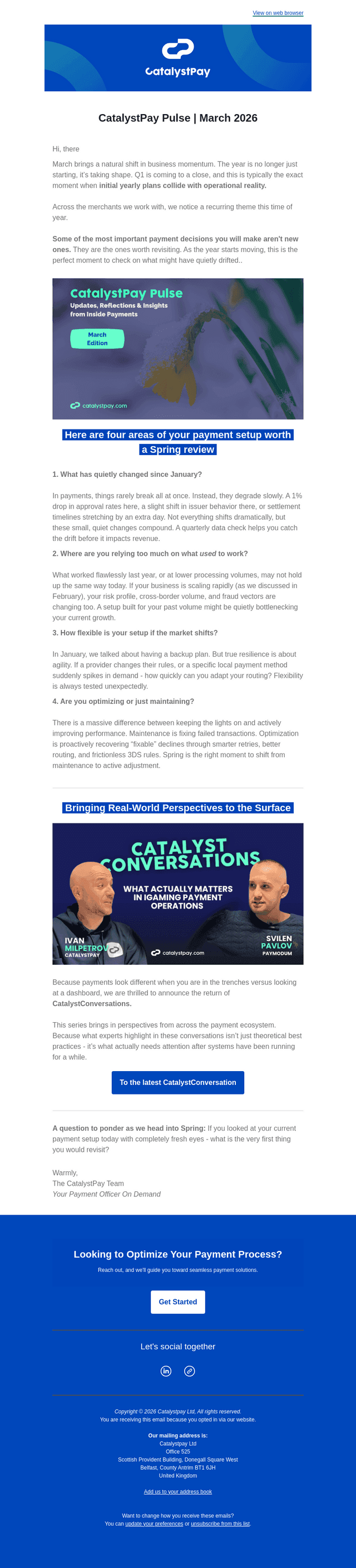 Catalyst Commerce email from Tue, Mar 31, 2026