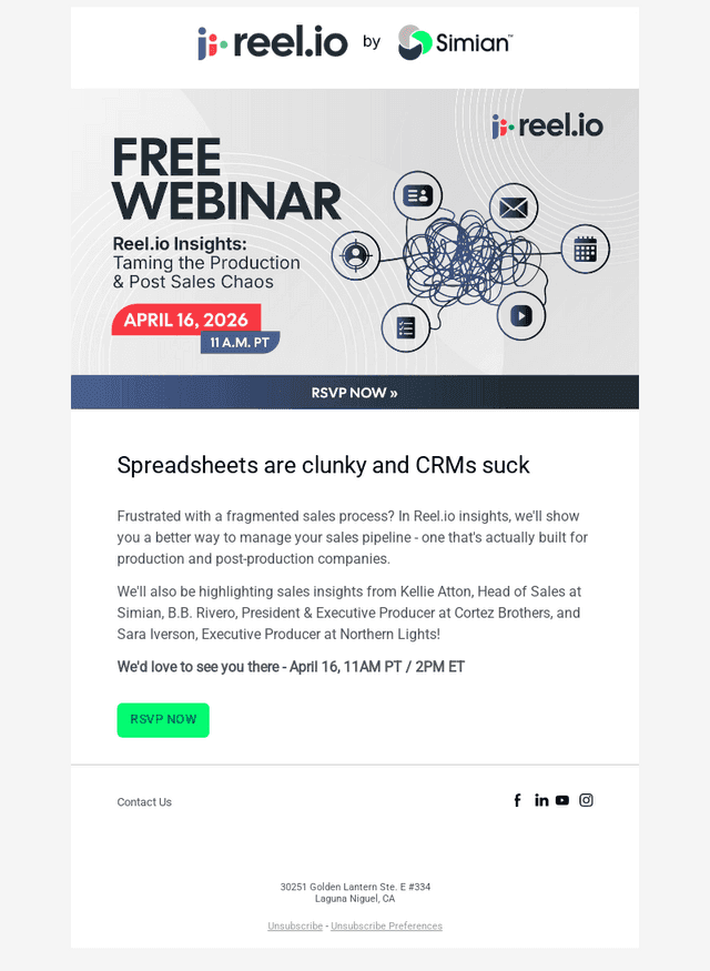 Webinar: Taming Production & Post Sales Chaos