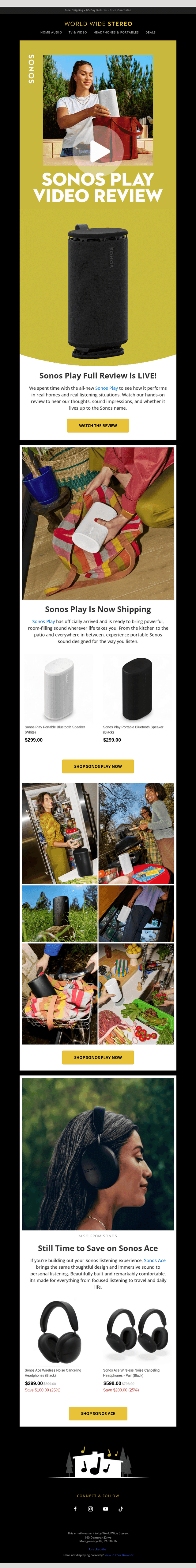 World Wide Stereo email from Tue, Mar 31, 2026