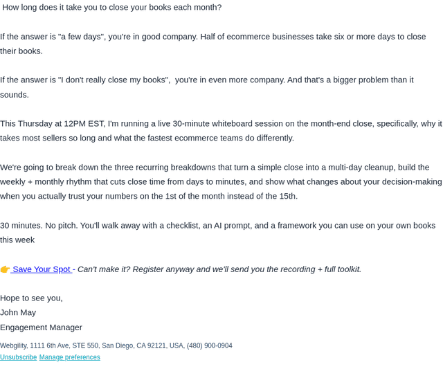 Webgility email from Tue, Mar 31, 2026