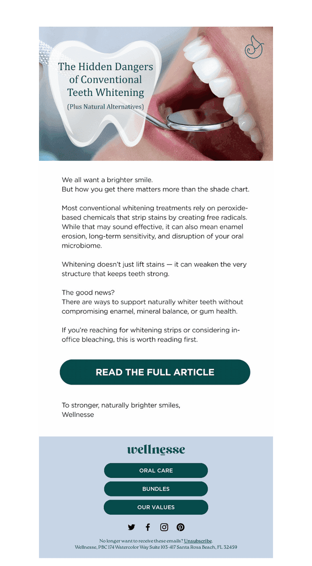 Wellnesse email from Tue, Mar 31, 2026
