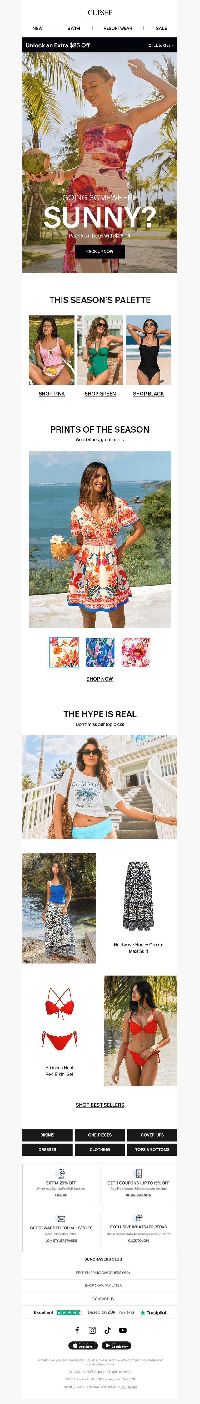 Cupshe email from Tue, Mar 31, 2026