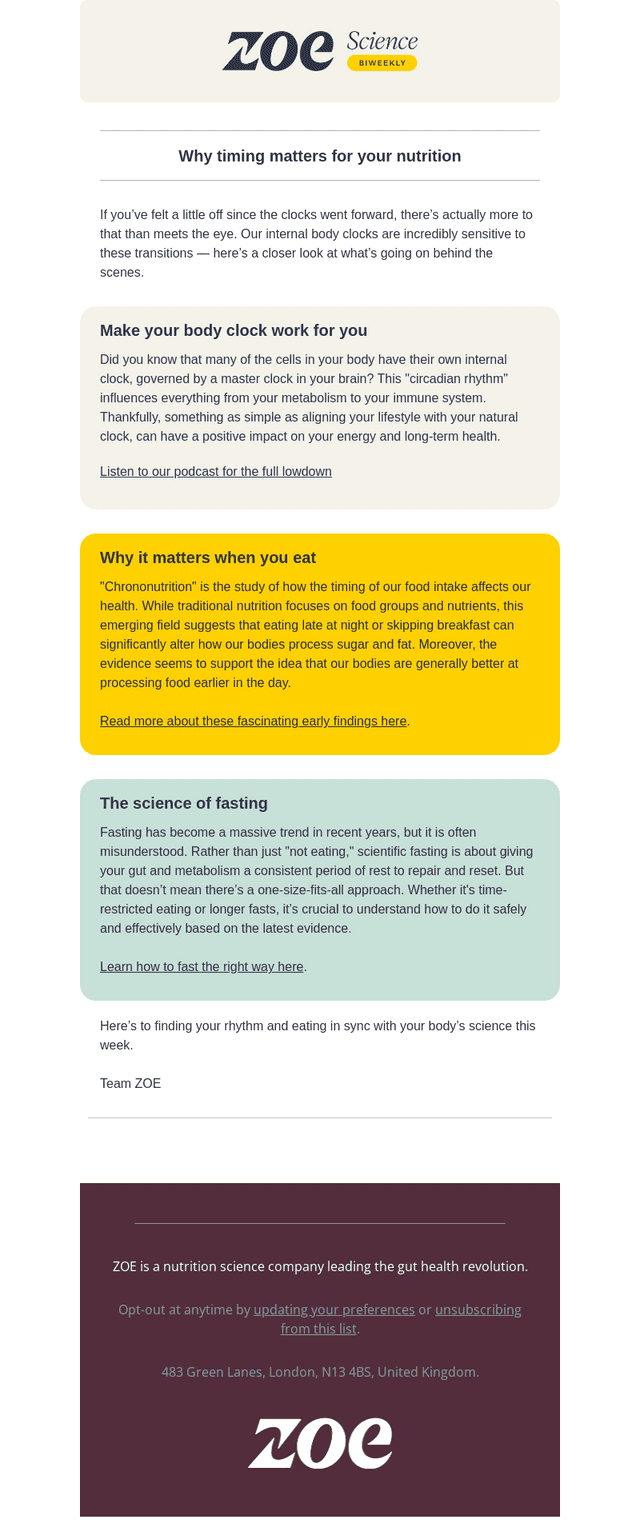 Zoe email from Tue, Mar 31, 2026