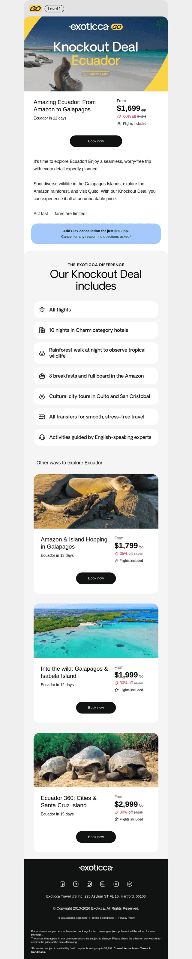 Exoticca email from Tue, Mar 31, 2026