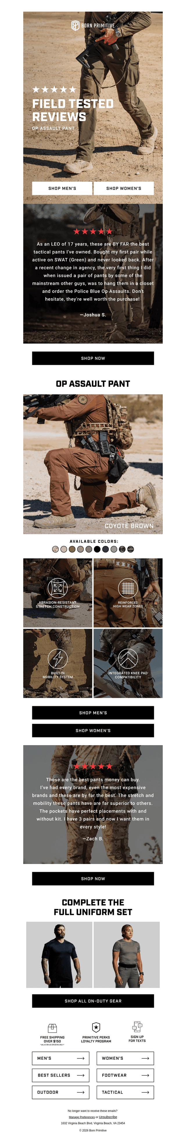 “These are BY FAR the best tactical pants”