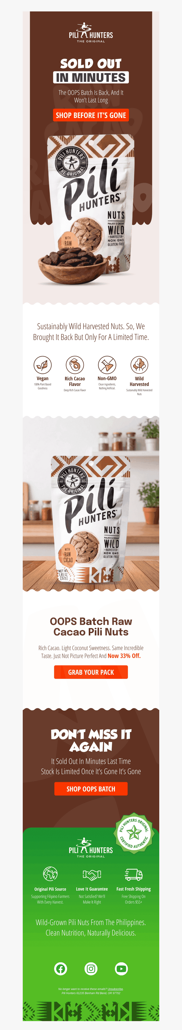 Pili Hunters email from Wed, Apr 1, 2026
