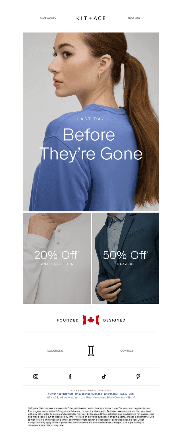 Last Day to Shop These