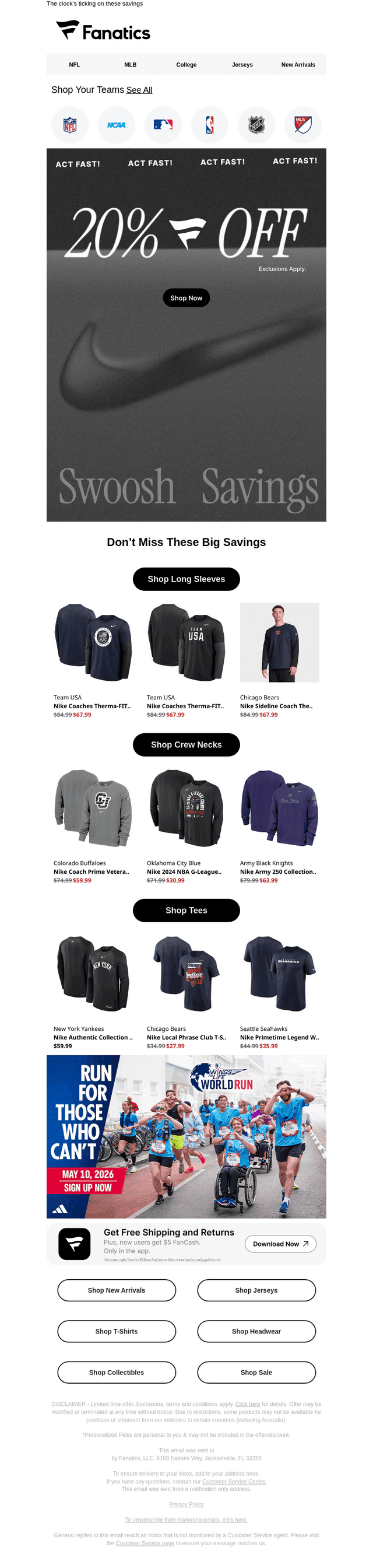 Don’t Wait! 20% Off Nike Is Live