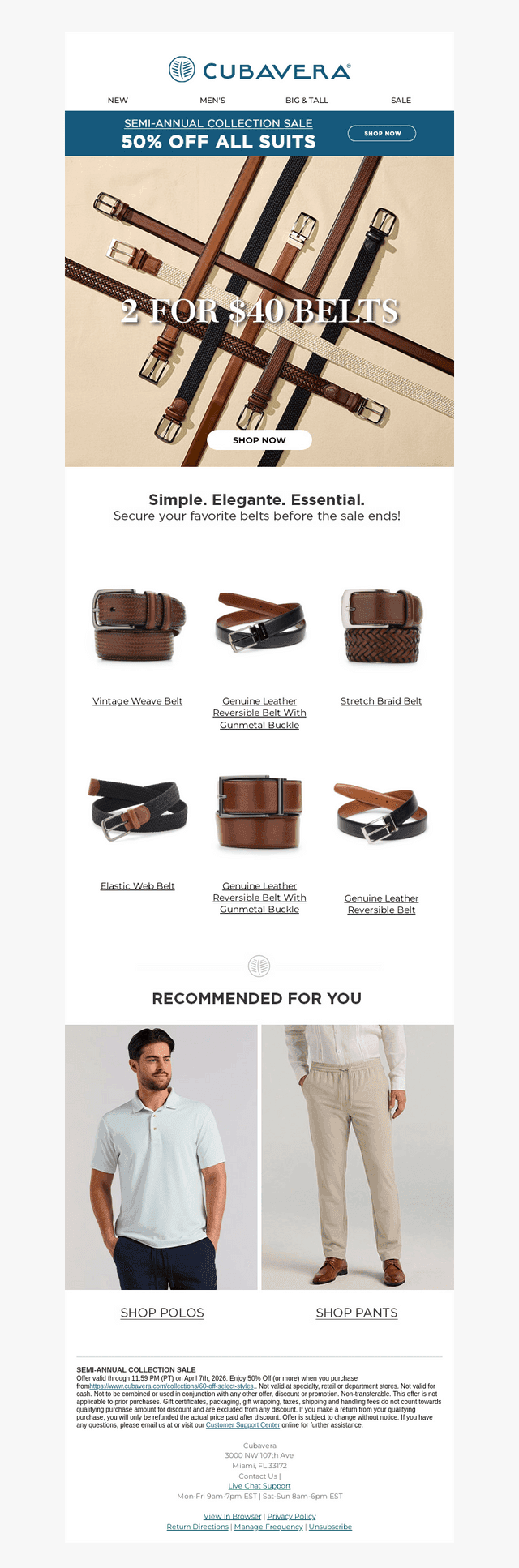 Double the Estilo: 2 for $40 Belts Ends Soon