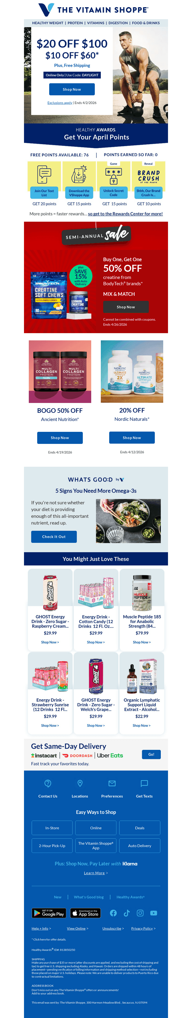Up to $20 off with code DAYLIGHT