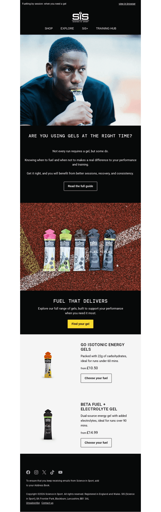 Fuel smart: When to use gels