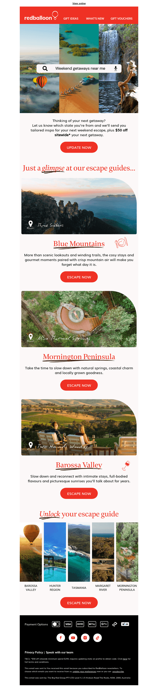 Unlock $50 off weekend escapes 🧳