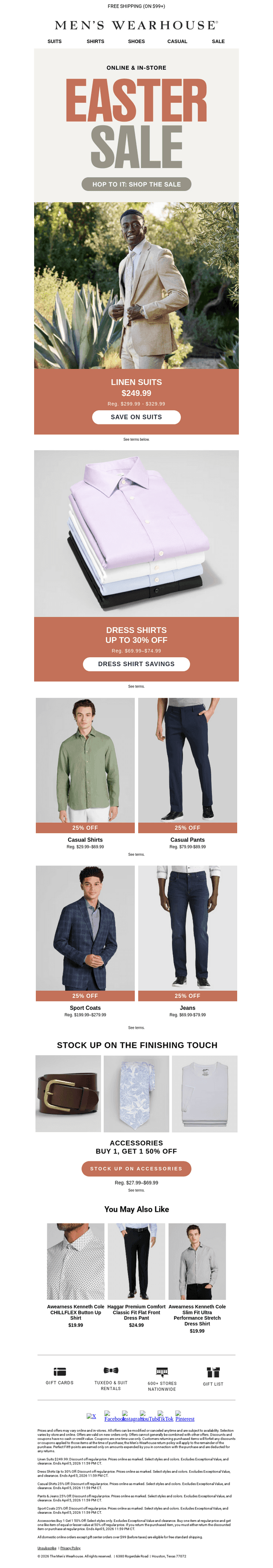 Men's Wearhouse email from Thu, Apr 2, 2026