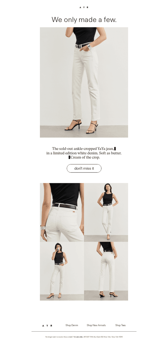this is your dream white jean