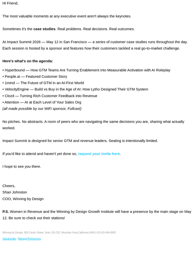 Winning by Design email from Thu, Apr 2, 2026