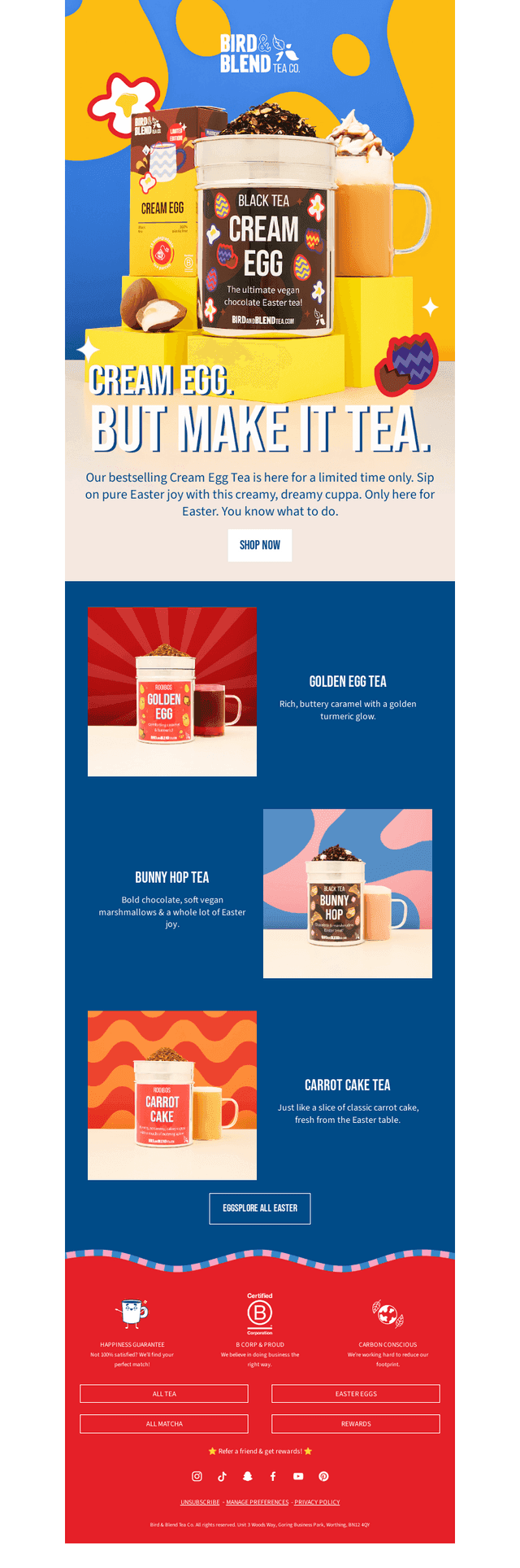 Bird & Blend Tea Co. email from Thu, Apr 2, 2026