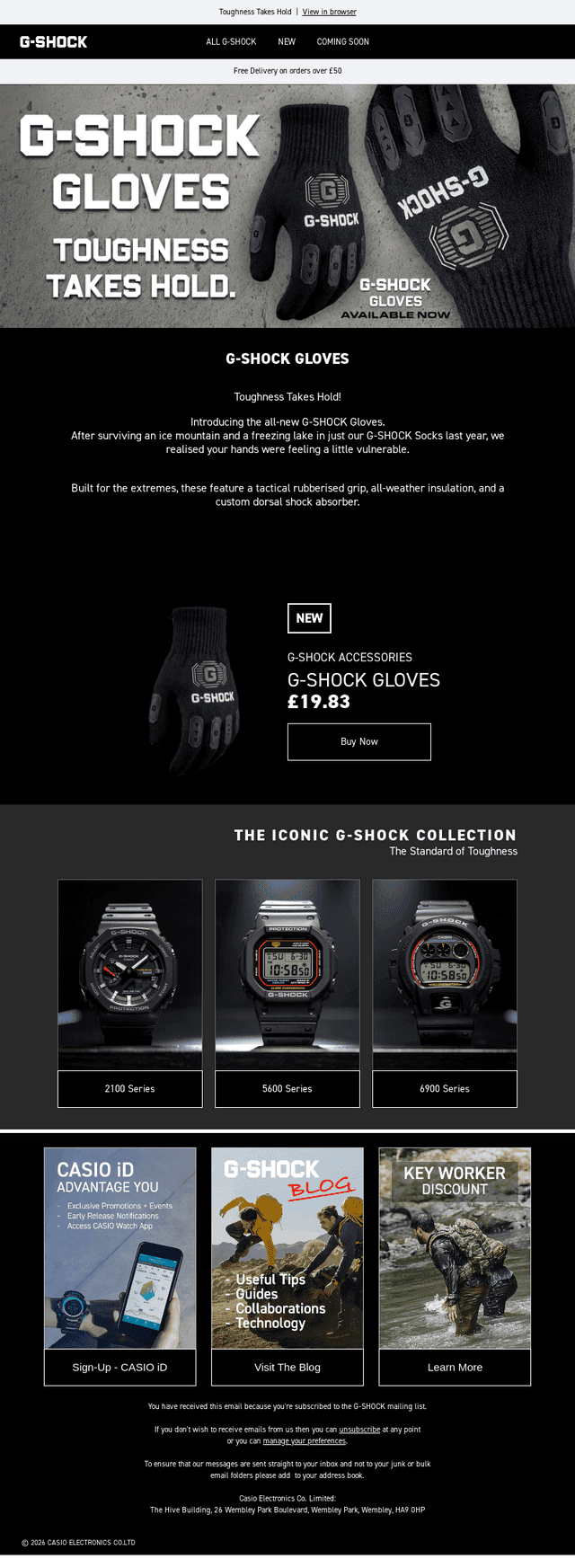 NEW: G-SHOCK Gloves