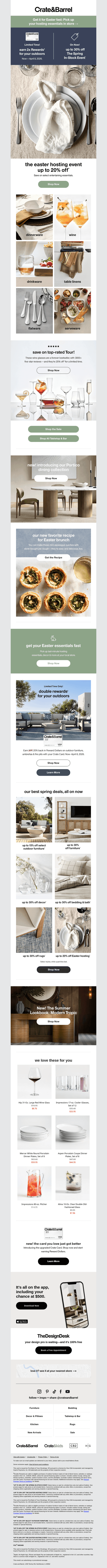 Up to 20% off for your Easter table