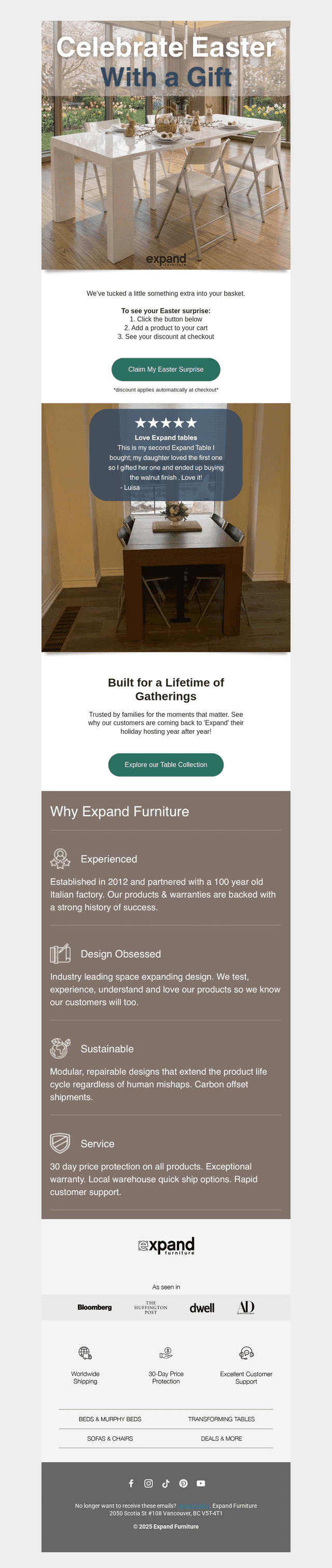 Expand Furniture email from Thu, Apr 2, 2026