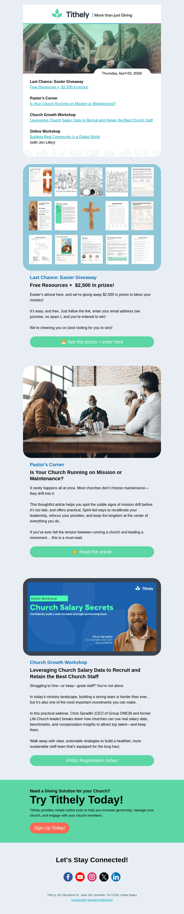 Tithe.ly email from Thu, Apr 2, 2026